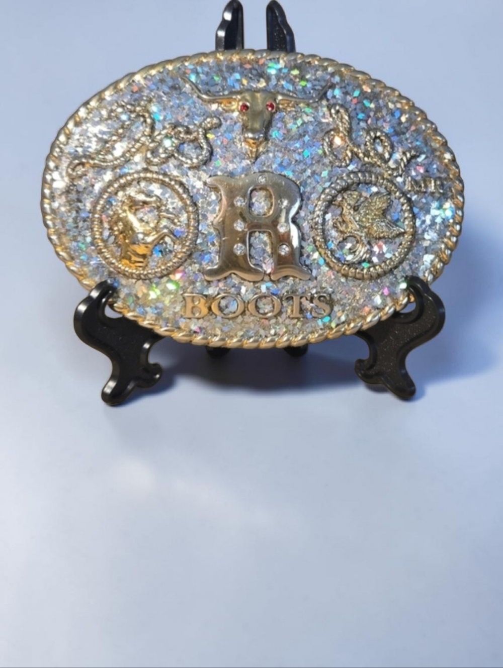 Dos de ORO Western Belt Buckle Gold Tone Limited Edition
